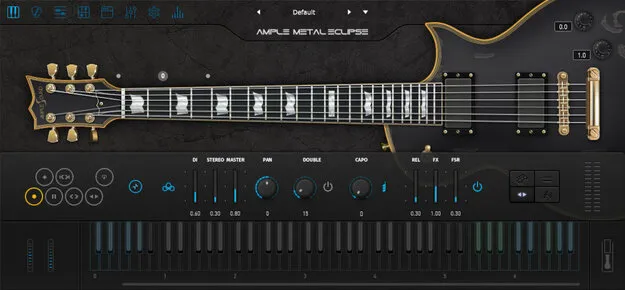 Ample Metal Eclipse guitar plugin interface by Ample Sound