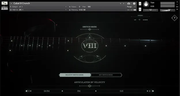 Cabal 8 Elements: Crunch by Wavelet Audio Kontakt guitar instrument interface