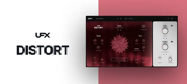UFX DISTORT distortion effect plugin interface by UJAM