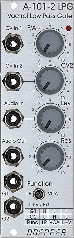 Doepfer A-101-2 Vactrol LPG by Softube, modular add-on plugin interface