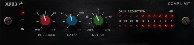 x903 compressor/limiter plugin interface by Antelope Audio
