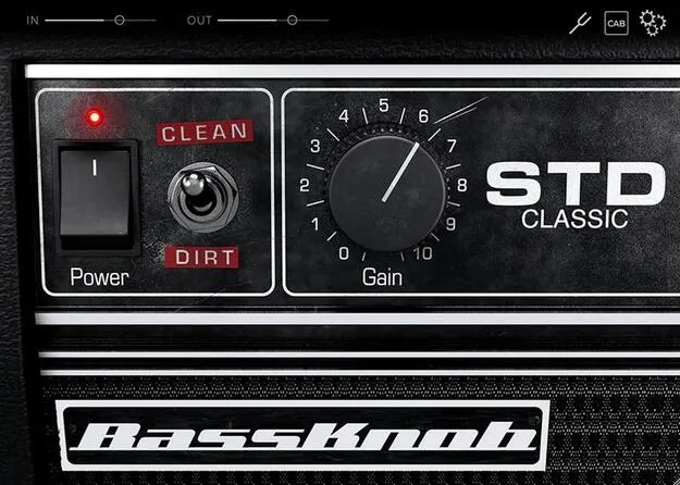 BassKnob STD by Bogren Digital bass distortion plugin interface