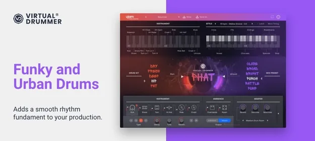PHAT 2 Upgrade from PHAT 1 by UJAM virtual drummer plugin interface