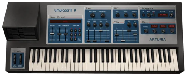 Emulator II V by Arturia sampler plugin interface