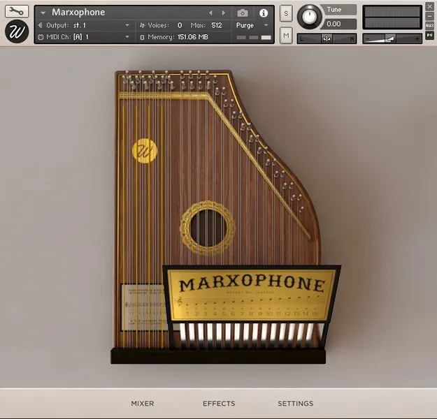 Marxophone by Wavesfactory Kontakt instrument interface