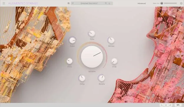 Augmented STRINGS by Arturia hybrid string synth plugin interface