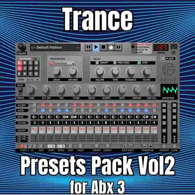 Abx3 Trance Presets Vol. 2 preset pack artwork for ABx3