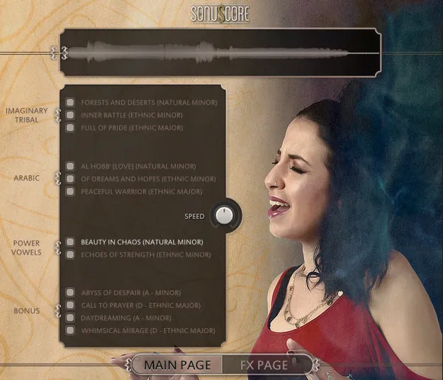 Ethnic Vocal Phrases by Sonuscore Kontakt vocal phrase library interface