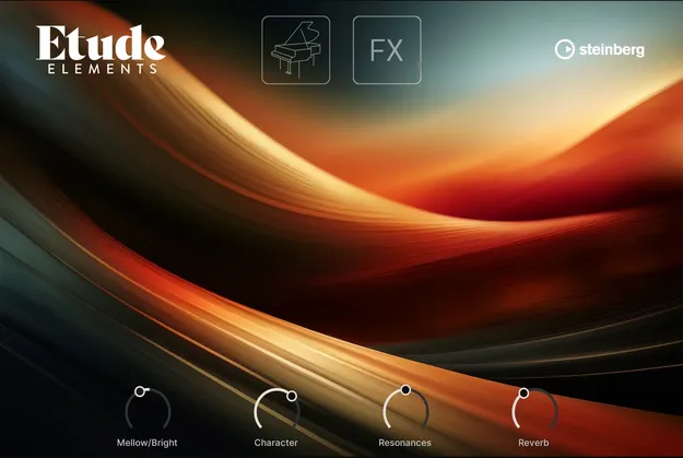 Etude Elements Yamaha C3X grand piano plugin interface by Steinberg