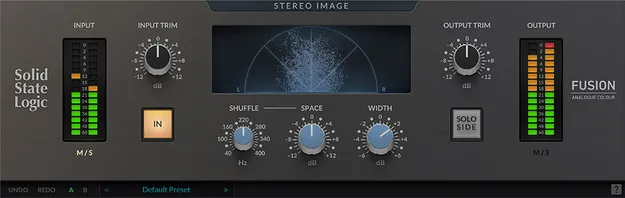 SSL Fusion Stereo Image stereo width plugin interface by Solid State Logic