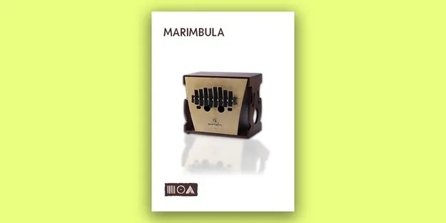 Marimbula Kontakt instrument by Sounds of the Earth, wooden lamellophone library artwork