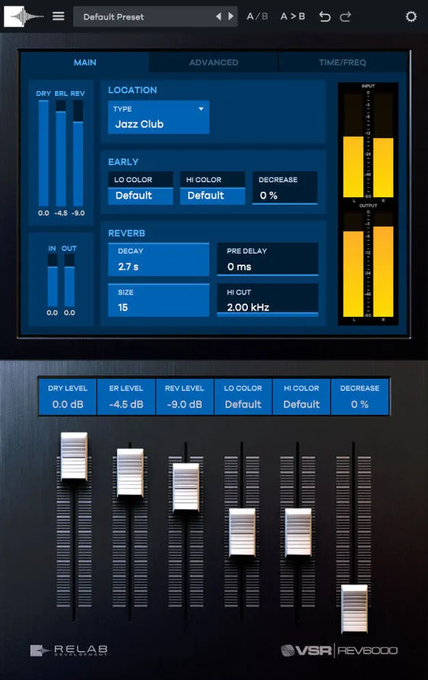 REV6000 reverb plugin interface by Relab Development