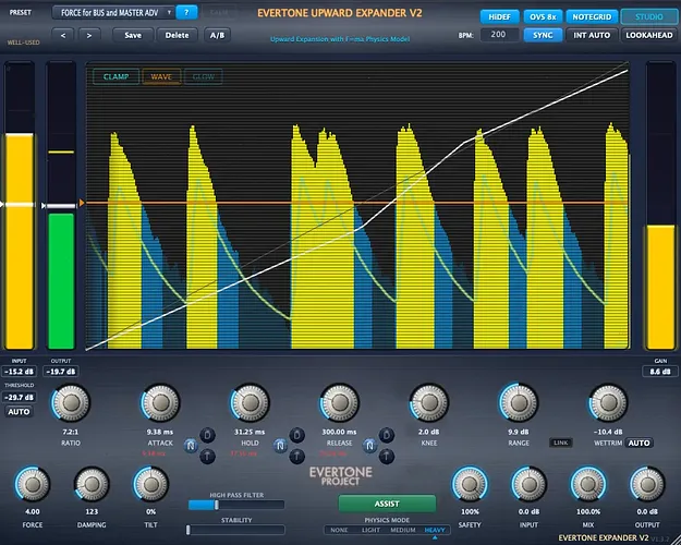 Evertone Expander v2 effects plugin interface by Evertone Project