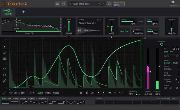 ReverbShaper by Cableguys reverb effect plugin interface