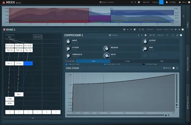 MXXXCore multi-effect plugin by MeldaProduction interface
