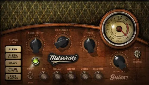 Maserati GTi guitar processor plugin by Waves interface