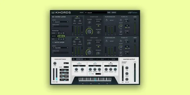 KHORDS sampled chord instrument plugin interface by Loopmasters Plugins