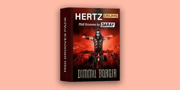 Hertz Drums 2 MIDI Grooves by DARAY preset pack artwork for Hertz Drums 2