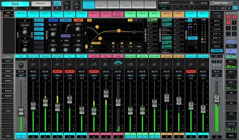 eMotion LV1 Live Mixer – 16 Stereo Channels