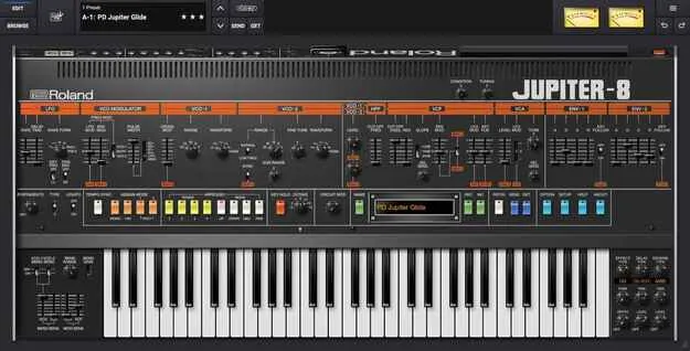 JUPITER-8 by Roland polysynth plugin interface