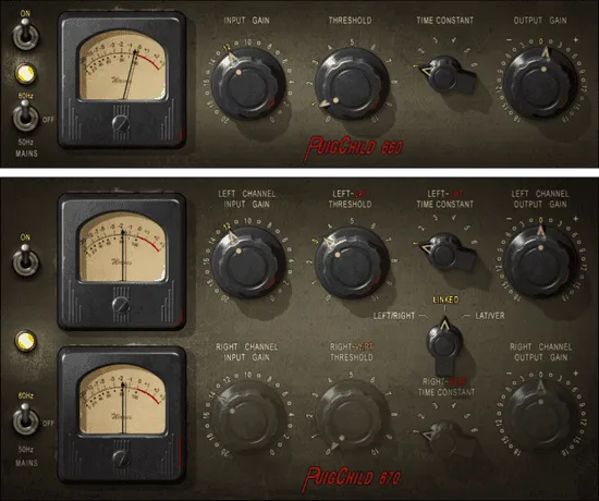 PuigChild Compressor by Waves tube compressor plugin interface