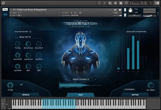 Evolution: Devastator Deathmatch by Keepforest Kontakt sound effects library artwork