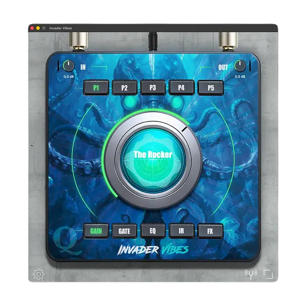 Invader Vibes by Quantum DSP rock guitar amp plugin interface