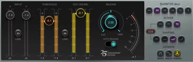 L1 Ultramaximizer by Waves limiter plugin interface