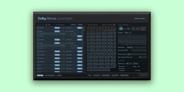 Dolby Atmos Composer by Fiedler Audio plugin interface