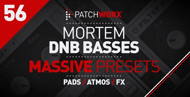 Mortem DnB Bass Massive Presets preset pack artwork for Native Instruments Massive