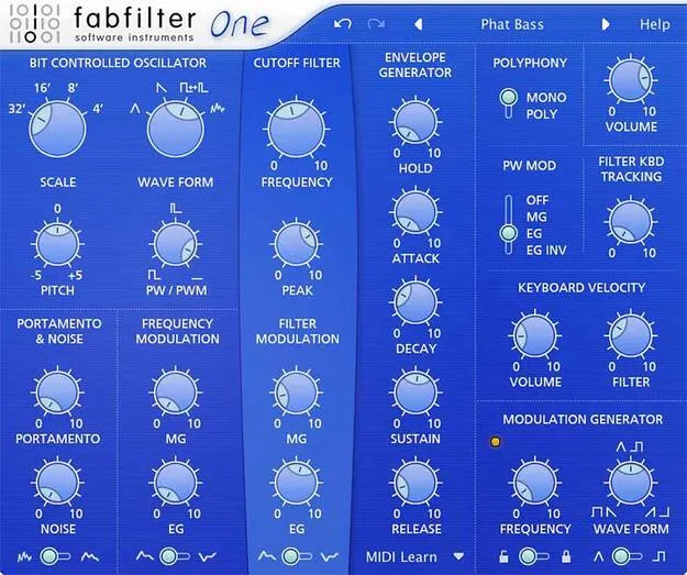 FabFilter One synth plugin interface