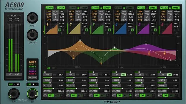 AE600 Active EQ Native v7 by McDSP EQ plugin interface