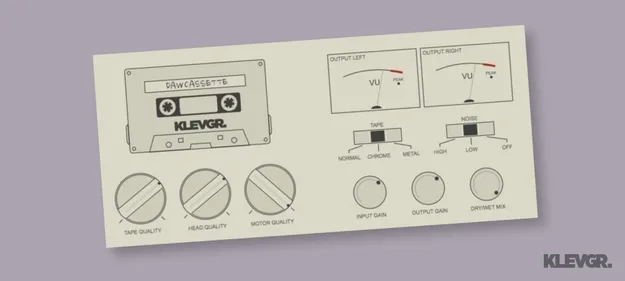 DAW Cassette by Klevgrand tape deck emulation plugin interface