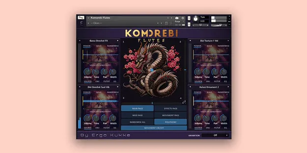 Komorebi Flutes by Loot Audio Kontakt flute instrument interface