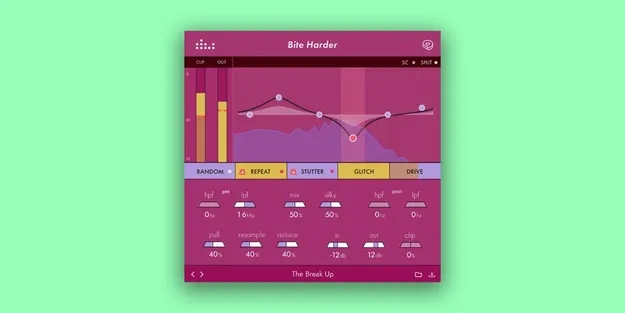 Bite Harder bit crusher effect plugin by Denise Audio interface