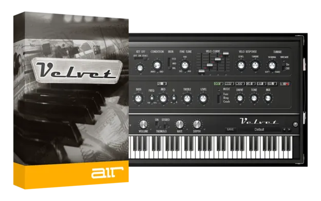 Velvet 2 by AIR Music Technology electric piano plugin interface