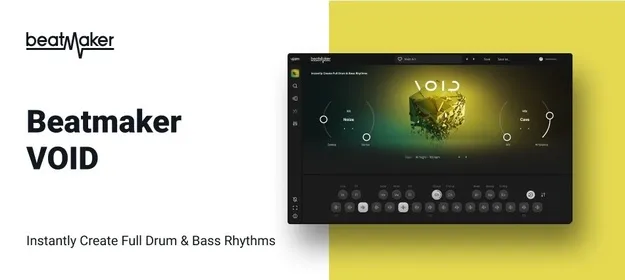 Void drum and bass drum machine plugin interface by UJAM
