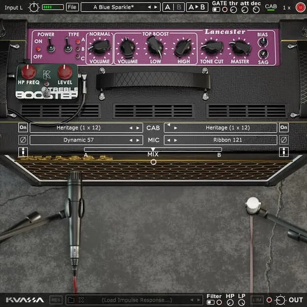 Amplifikation Lancaster by Kuassa guitar amp simulator plugin interface