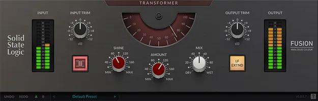 SSL Fusion Transformer by Solid State Logic saturation plugin interface