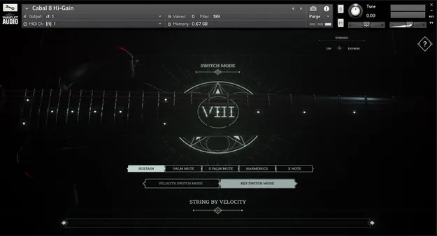 Cabal 8 Elements: Hi-Gain distorted guitar Kontakt instrument by Wavelet Audio