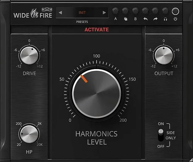 WideFire by United Plugins saturation plugin interface