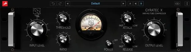 Gyratec X by Antelope Audio stereo Vari-Mu compressor plugin interface