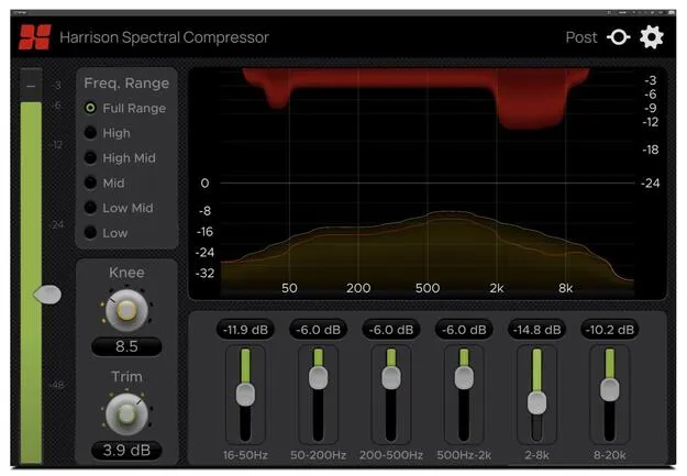 MPC Spectral Compressor by Harrison Consoles compressor plugin interface
