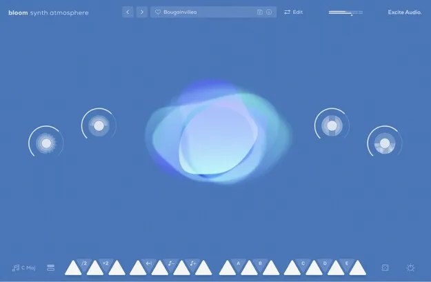 Bloom Synth Atmosphere by Excite Audio ambient synth plugin interface