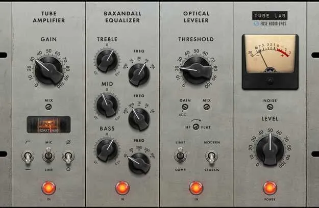 Tube Lab by Fuse Audio Labs channel strip plugin interface