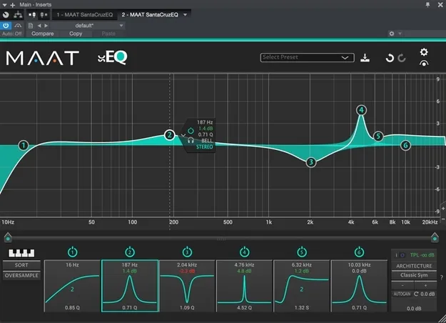SantaCruzEQ12 by MAAT EQ plugin interface