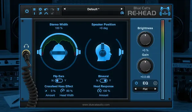 Blue Cat's Re-Head headphone mixing room plugin by Blue Cat Audio interface