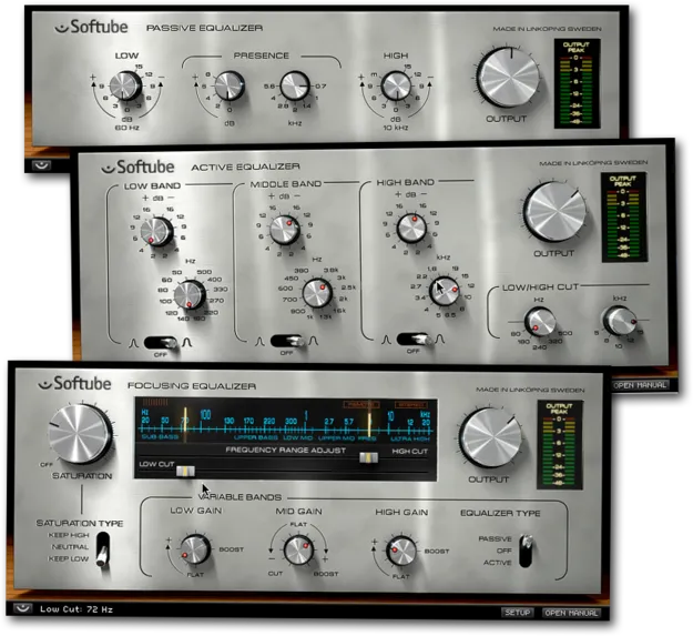 Passive-Active Pack by Softube EQ plugin interface