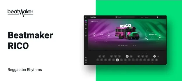 RICO by UJAM drum machine plugin interface for Latin pop and reggaeton beats