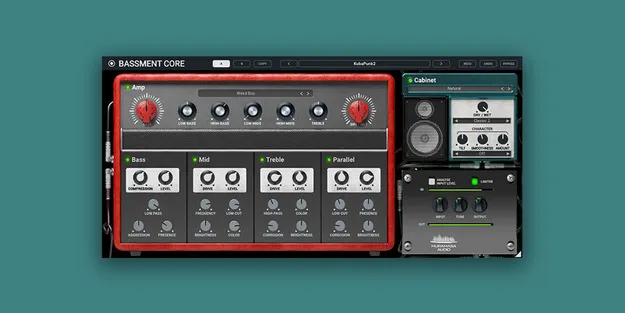 Bassment Core bass amp and cabinet plugin interface by United Plugins